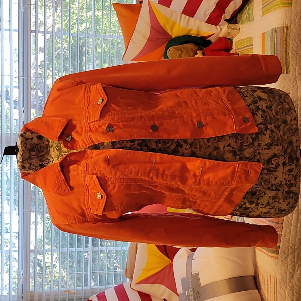 GAP Orange Corduroy trucker jacket Small